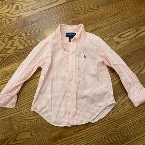 Boys Ralph Lauren pink button down shirt size 4T